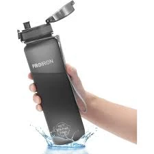 زجاجة مياه من برويرون 0.5 لتر/1 لتر مانعة للتسرب خالية BPA مادة التريتان الامريكية مع خليط البروتين وغطاء علوي قلاب ومصفاة قابلة للازالة للصالة الرياضية وركوب الدراجات والتخييم واللياقة البدنية