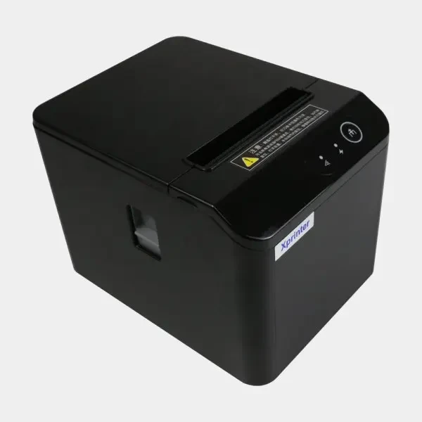 طابعة إيصالات حرارية Xprinter XP80T، طابعة فواتير نقاط البيع مزودة بقاطع تلقائي - آلة طباعة عالية السرعة للمتاجر والمطاعم والصيدليات ومحلات السوبر ماركت والبقالة ومتاجر البيع بالتجزئة وعدادات الدفع - تدعم منفذ USB ومنفذ شبكي lan، متوافقة مع نظام نقاط البيع الذي يعمل بنظام Windows