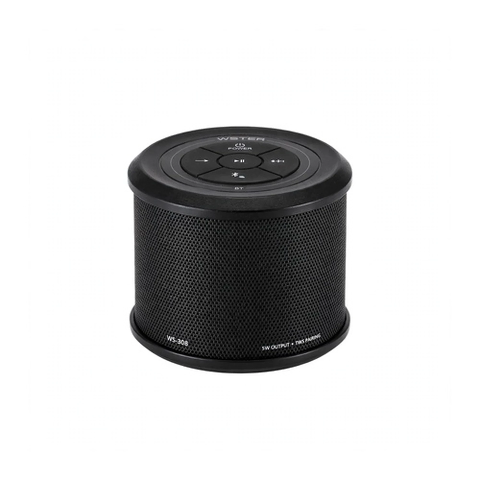 مكبر صوت WSTER WS-308 المحمول 5 واط مع اقتران TWS ستيريو - أسود | WSTER WS-308 5