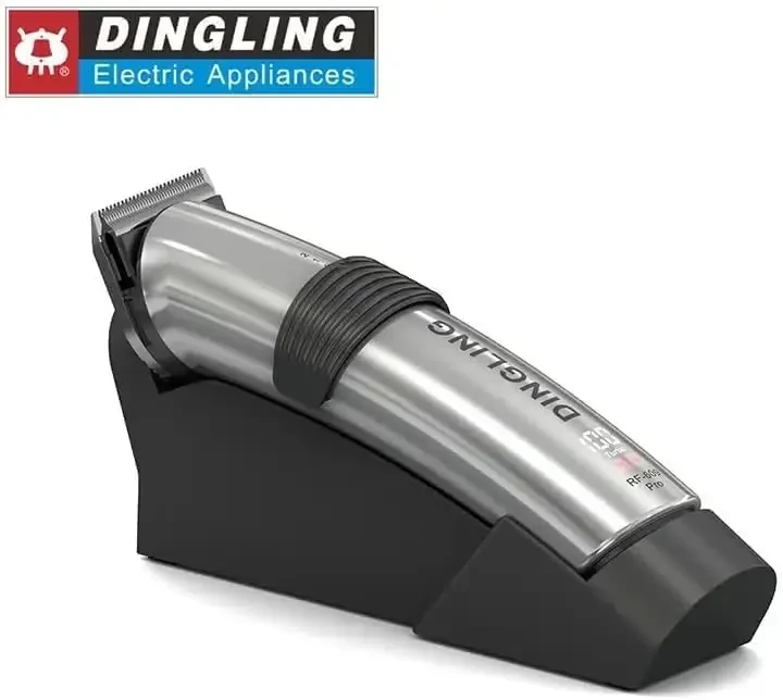 مقص الشعر DINGLING RF-609 PRO - مقص محترف للحلاقين - قابل للشحن عبر منفذ USB Type C - لون أسود