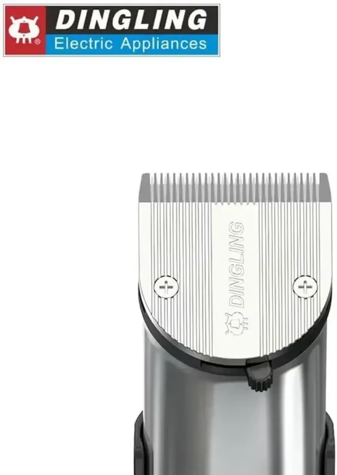 مقص الشعر DINGLING RF-609 PRO - مقص محترف للحلاقين - قابل للشحن عبر منفذ USB Type C - لون أسود