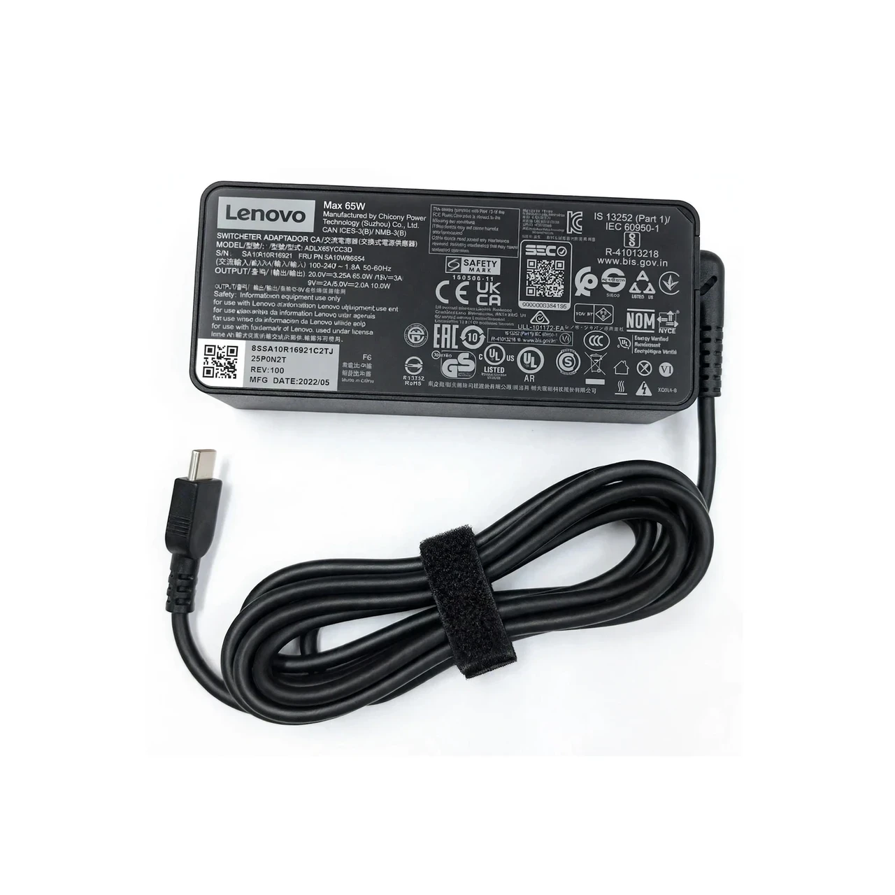 شاحن تجاري Lenovo 65W USB-C PD 20V 3.25A Type-C - لجميع الأجهزة الحديثة - Commer