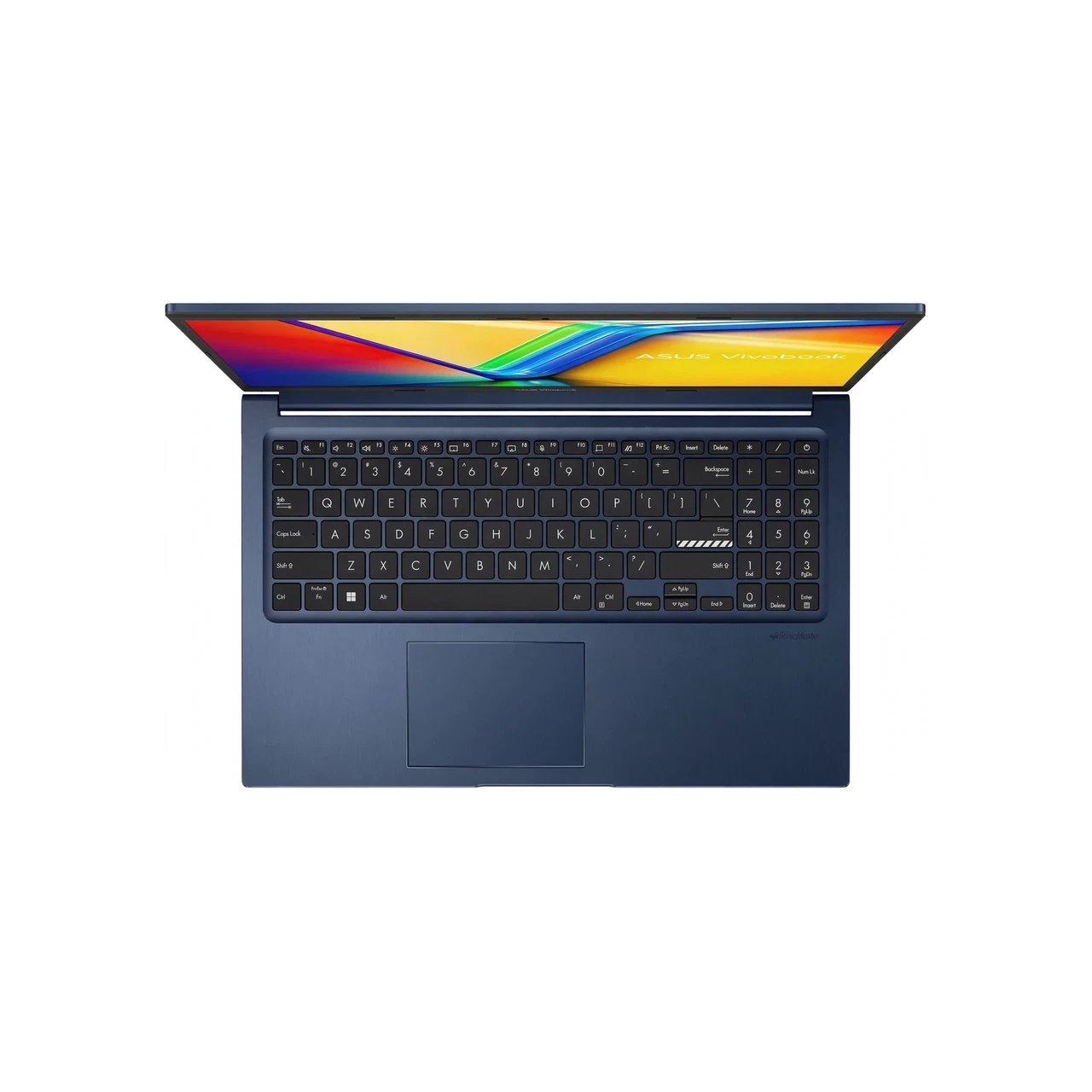 لابتوب أسوس فيفو بوك  15 A1502V بمعالج Intel® Core™ I7-13620H، ذاكرة وصول عشوائي 16 جيجابايت، قرص صلب SSD سعة 512 جيجابايت، شاشة IPS عالية الدقة بالكامل مقاس 15.6 بوصة، معالج رسومات Intel® UHD، نظام تشغيل DOS، لوحة مفاتيح إنجليزية، لون أزرق هادئ.