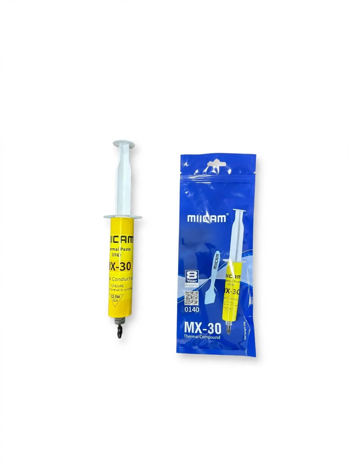 معجون مركب حراري MX-30، شحم مشتت حراري عالي الاداء لوحدة المعالجة المركزية، توصيل حراري >1.93 واط/متر كلفن، للمعالج والكمبيوتر