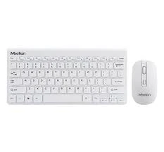 ميشن كيبورد لاسلكية لاجهزة ماك، رفيعة متعددة الاجهزة بلوتوث قابلة لاعادة الشحن بتصميم بسيط لاجهزة ايباد وايفون واي ماك وiOS وماك بوك اير/برو، عالمية لاجهزة ماك او اس وايباد او اس وiOS، ابيض