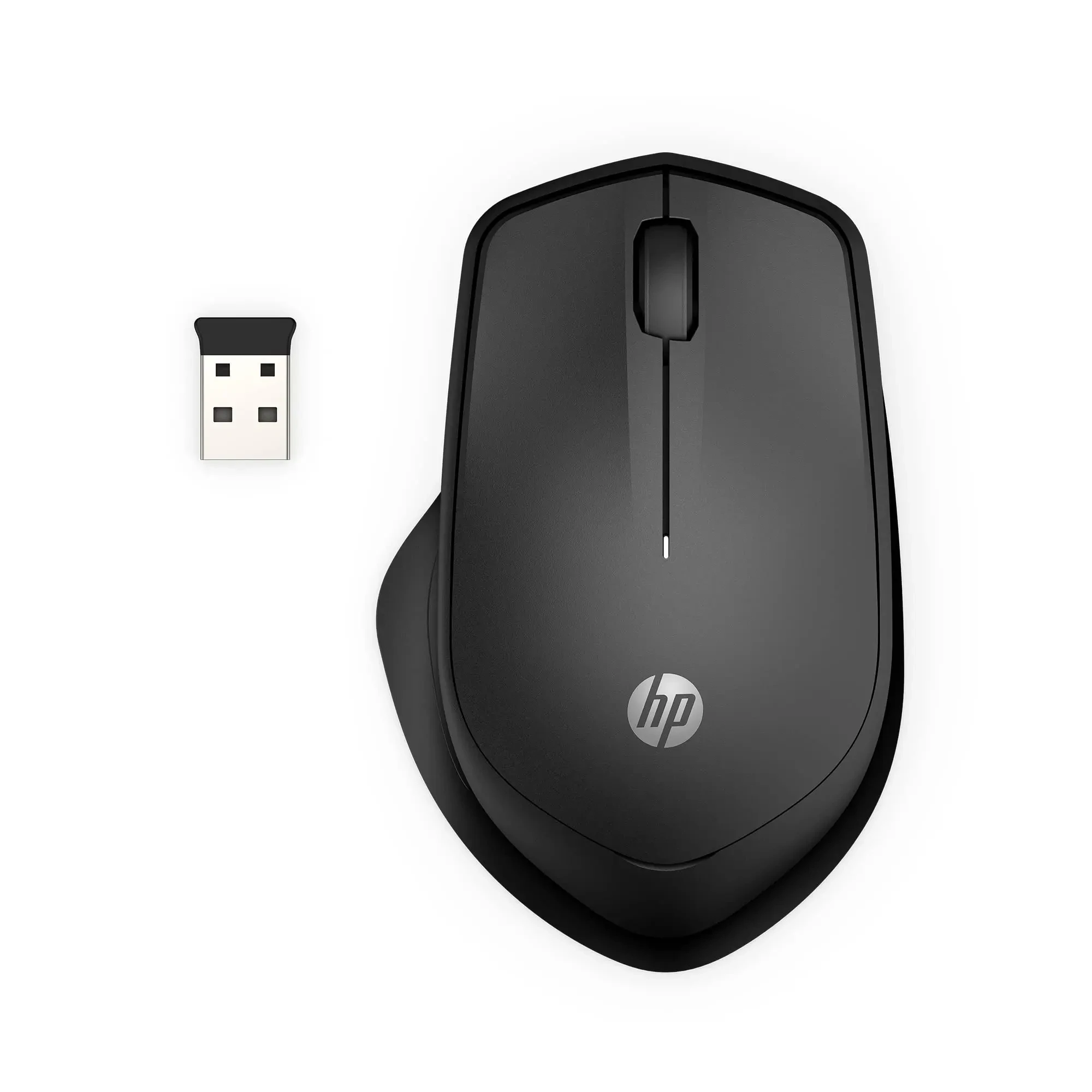 HP ماوس لاسلكي صامت 280 - تصميم مريح لليد اليمنى - اتصال لاسلكي USB 2.4GHz - تقنية الاسطح المتعددة، مستشعر بصري 1600 DPI - ويندوز وكروم وماك او اس - عمر بطارية يصل الى 18 شهر