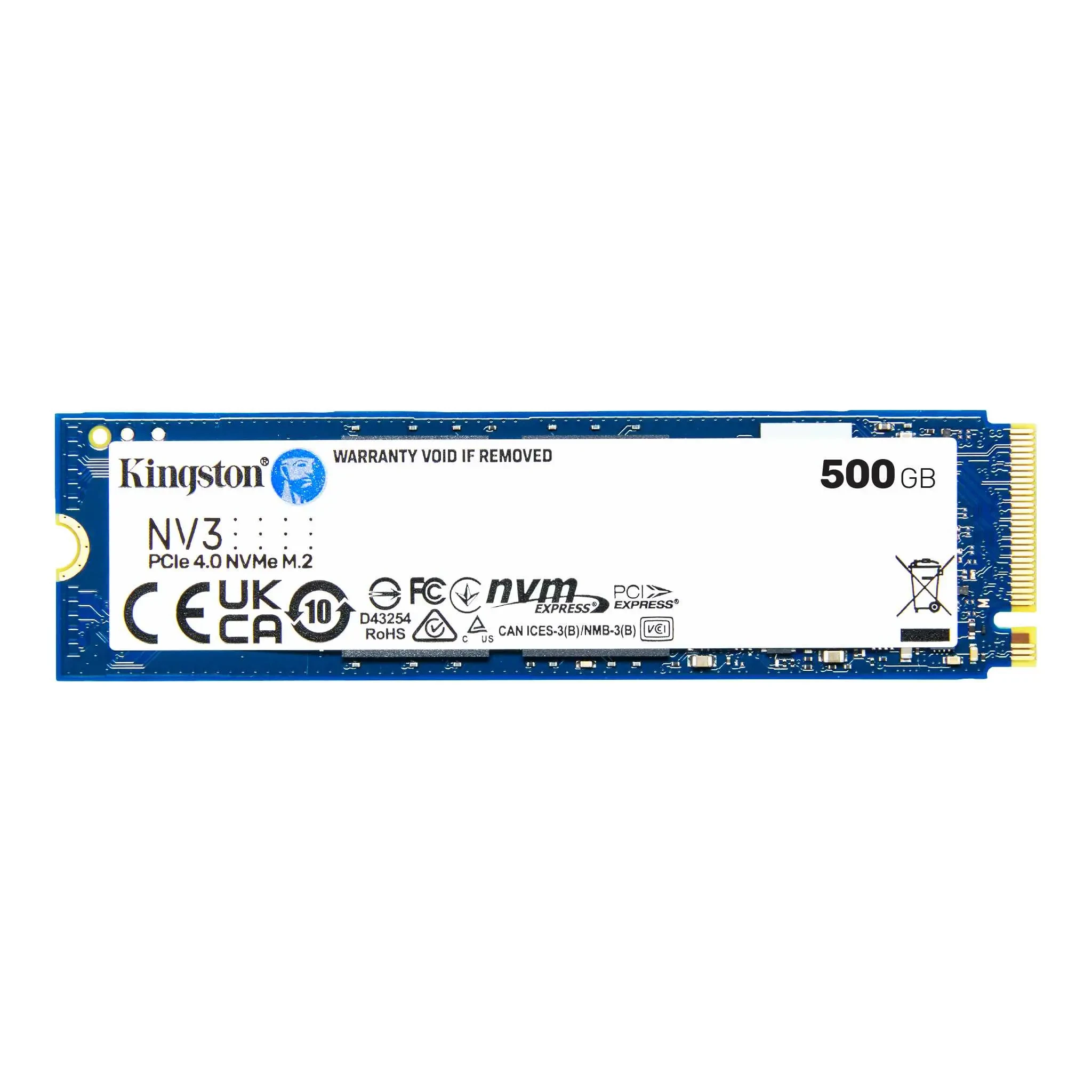 كينغستون NV2 SSD سعة 500GB NVMe PCIe 4.0 – M.2 2280، سرعة وأداء عاليان للتخزين والترقية