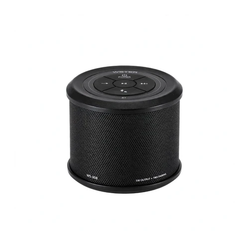 مكبر صوت WSTER WS-308 المحمول 5 واط مع اقتران TWS ستيريو - أسود | WSTER WS-308 5
